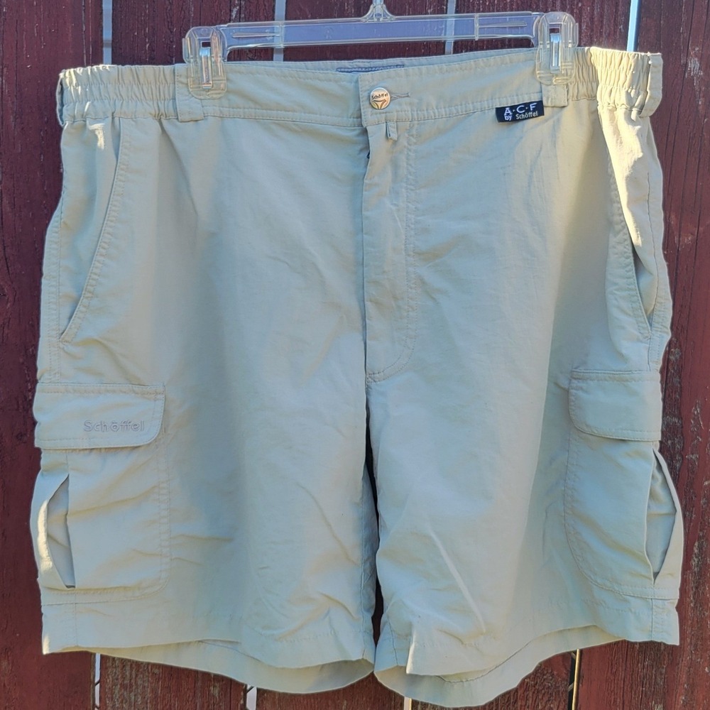 Schöffel ACF Mens Cargo Hiking Shorts Light Grey/Sage Green Outdoor Trekking